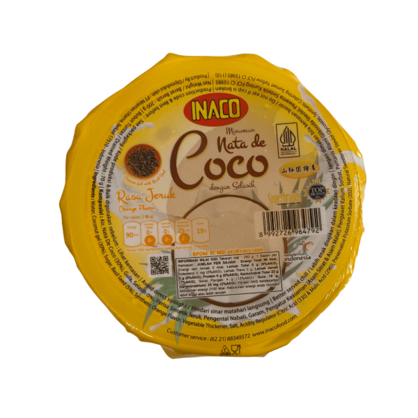 INACO Nata De Coco Sinaasappel Met Basilicumzaad Selasih 200gr (24)