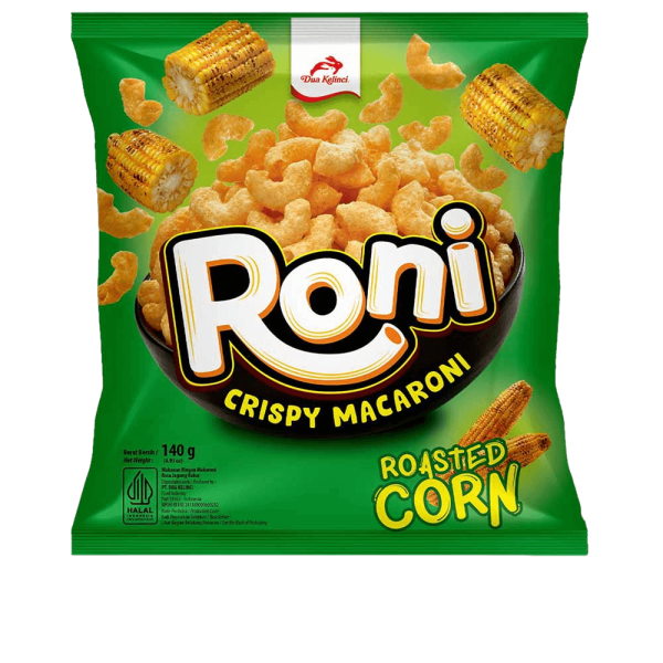 DUA KELINCI Roni Macaroni Roasted Corn 140gr (16)